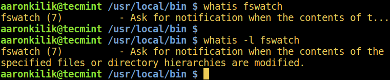 Linux whatis Command Example