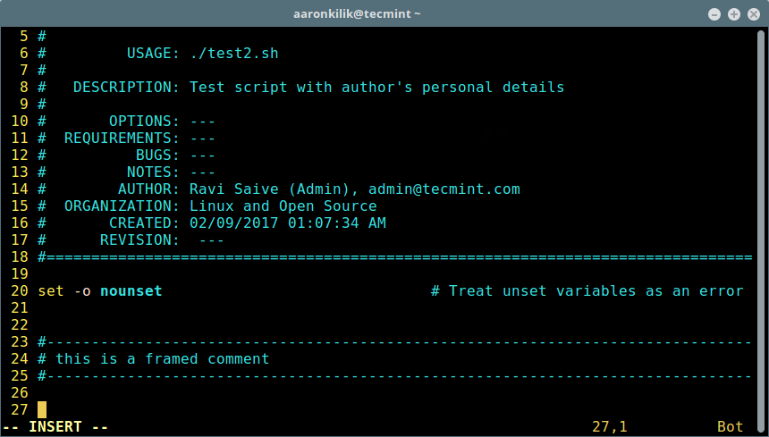 Add Comments to Scripts