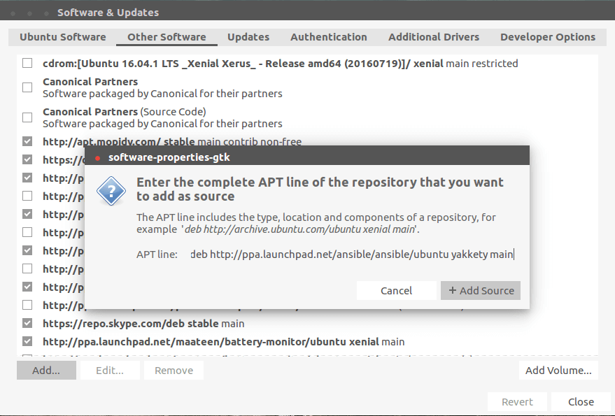Add PPA URL in Ubuntu