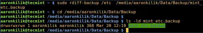 Backup Files to Different Partition