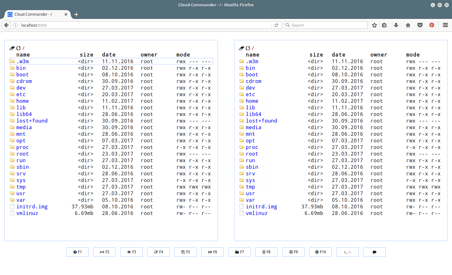 Cloud Commander File Manager