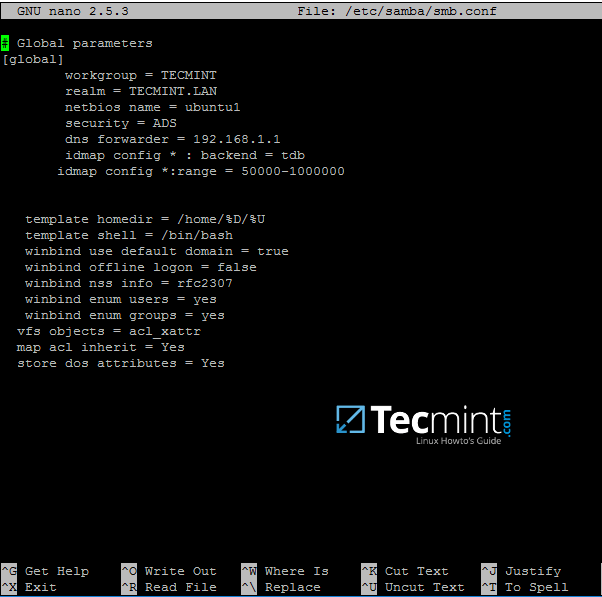 Configure Samba for AD