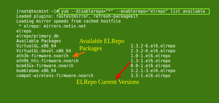 Enable ELRepo in CentOS and RedHat