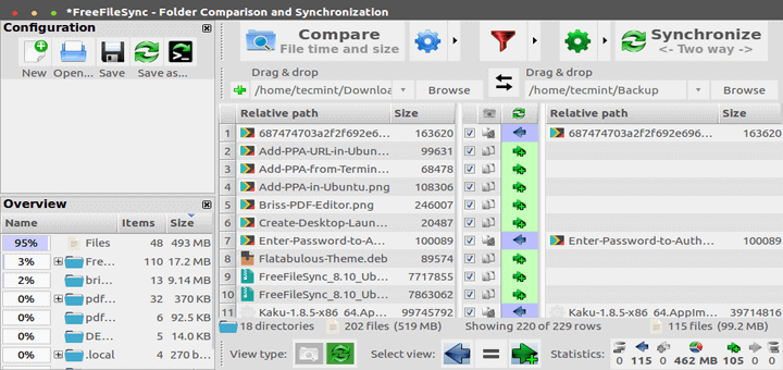 FreeFileSync – Compare and Synchronize Files in Ubuntu