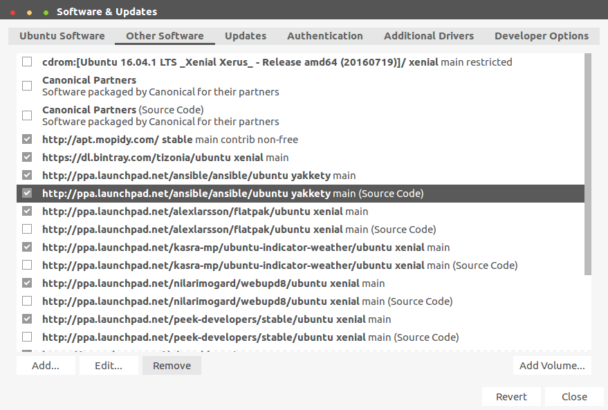 Remove PPA in Ubuntu