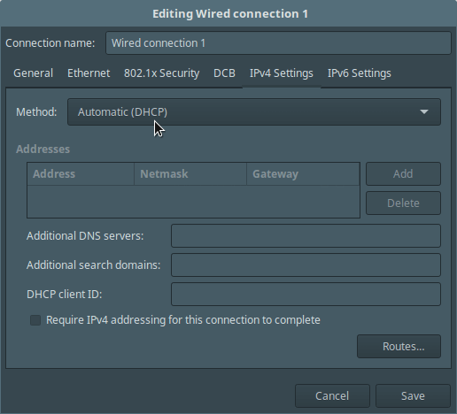 Set DHCP in Client Network