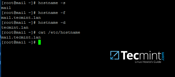 Verify CentOS 7 Hostname