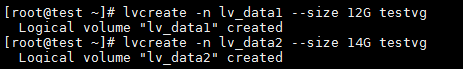 Create Logical Volumes
