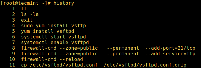 View Last Executed Commands