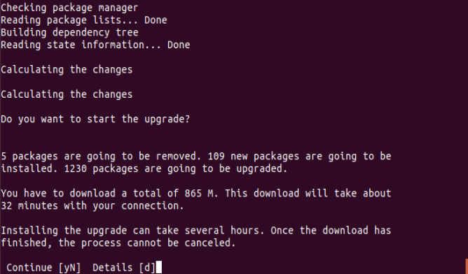 Ubuntu Upgrade Process