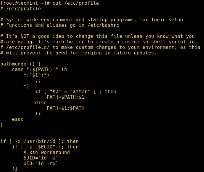 System Wide Configuration File