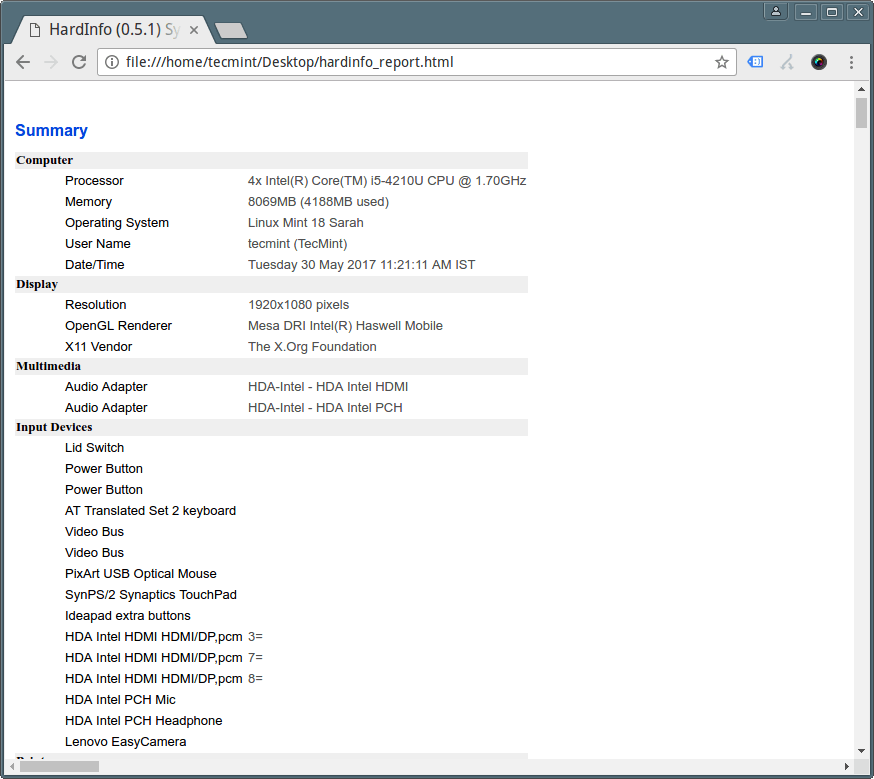 Linux System Detailed Information