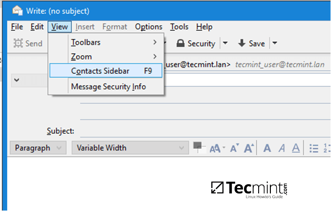 Search Mail Contacts in Thunderbird