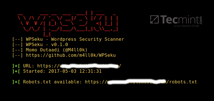 WPSeku - WordPress Vulnerability Scanner