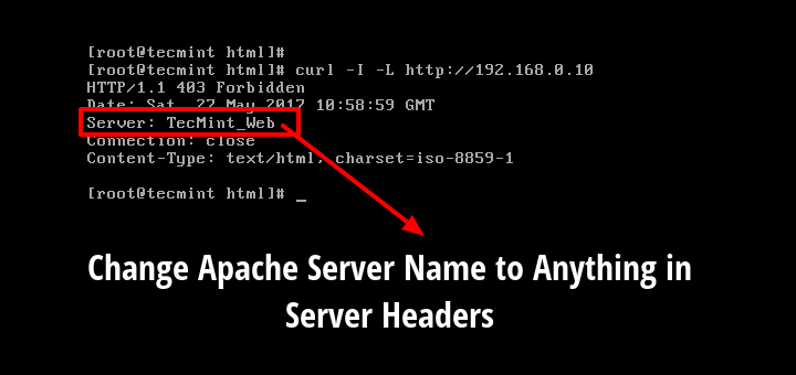 Change Apache Server Name in Headers