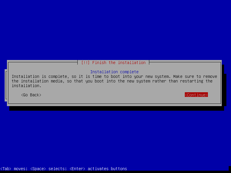 Finish Debian 11 Install