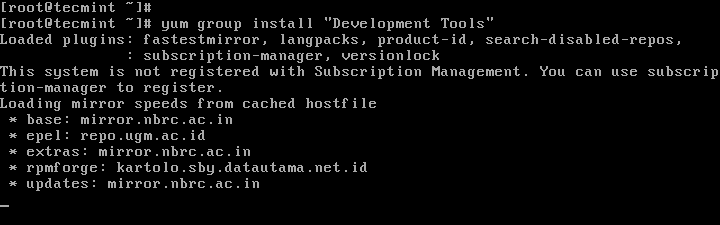 Install Development Tools on CentOS 7