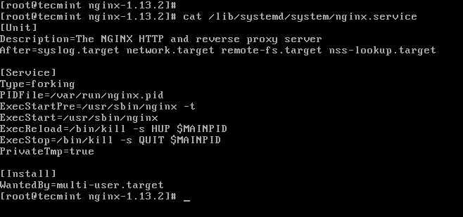 Nginx Systemd Service Unit File