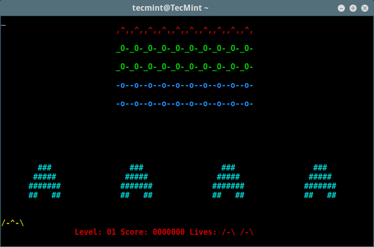 Space Invaders Game Play