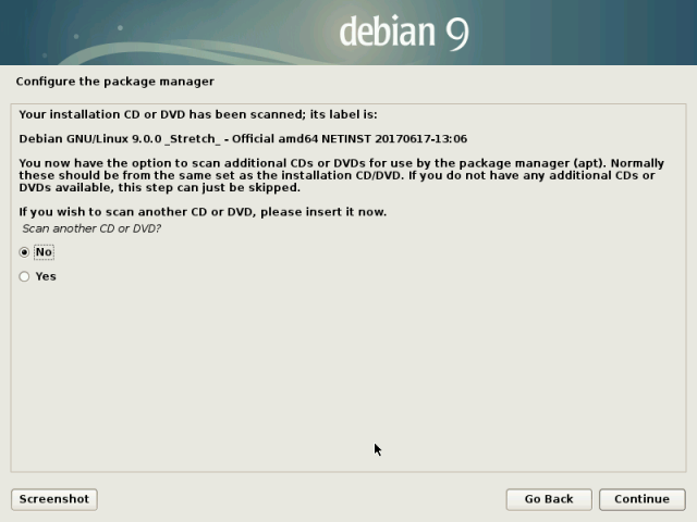  Konfigurer Debian 9 Pakkebehandling