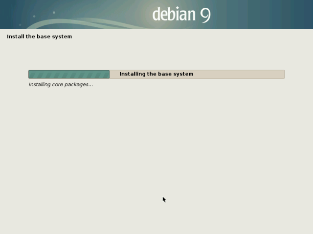 데비안 9 베이스 시스템 설치