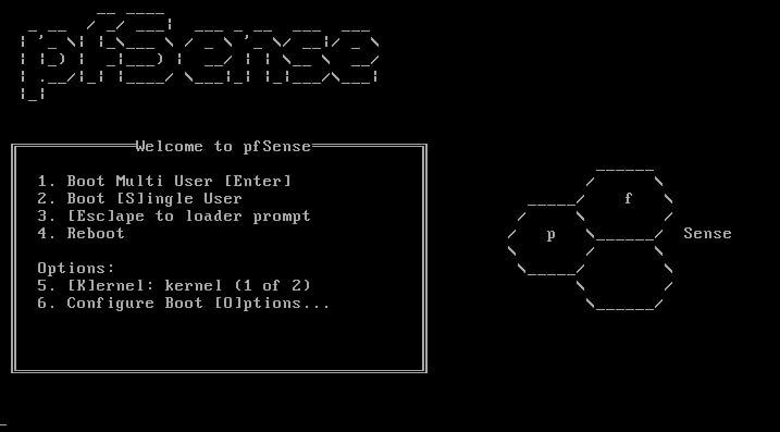 Image result for pfsense boot menu