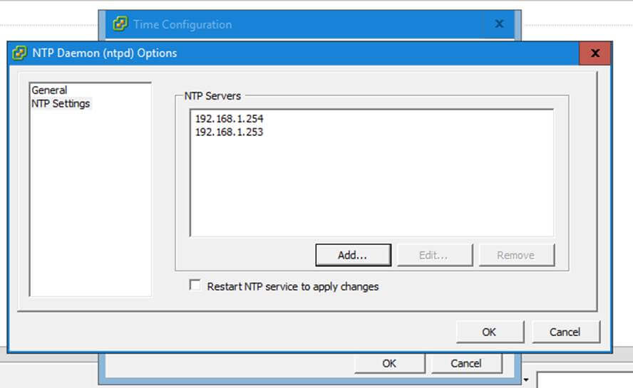 Add NTP Server IP