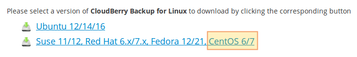 Download CloudBerry Backup for Linux