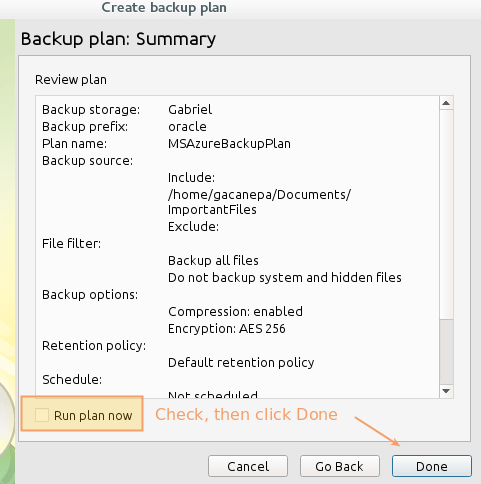 Cloudberry Backup Summary