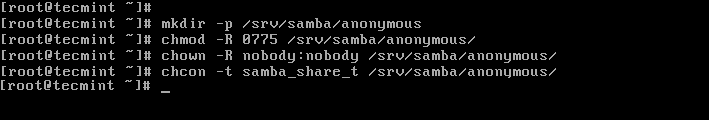 Create Samba Shared Directory