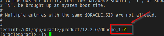  Habilitar la base de datos Oracle 12c en el arranque 
