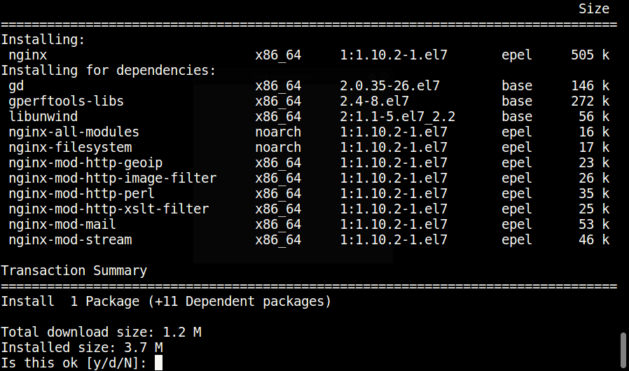 Install Nginx on CentOS 7