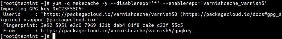 Install Varnish Cache