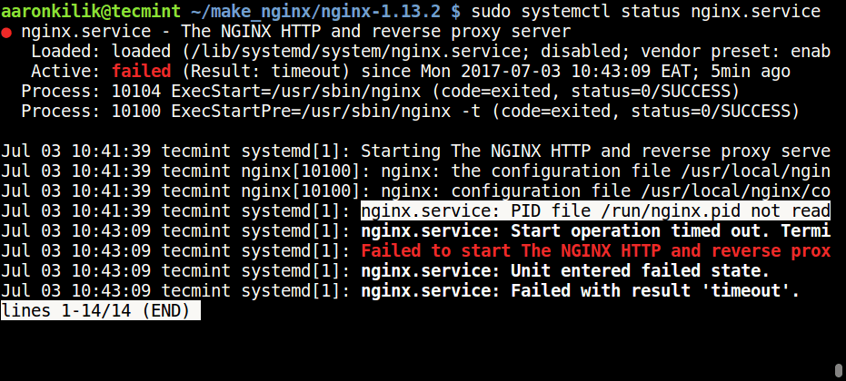 Nginx Failed to Start Error