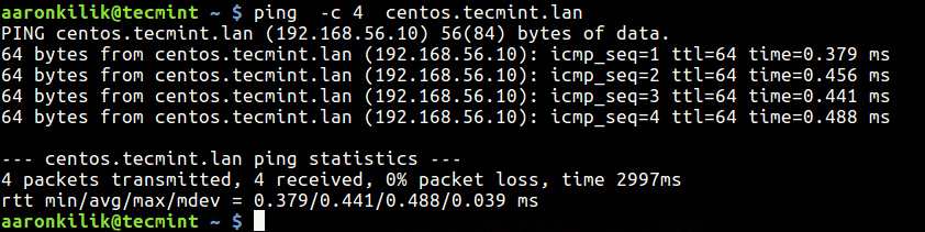 Ping Domain Locally