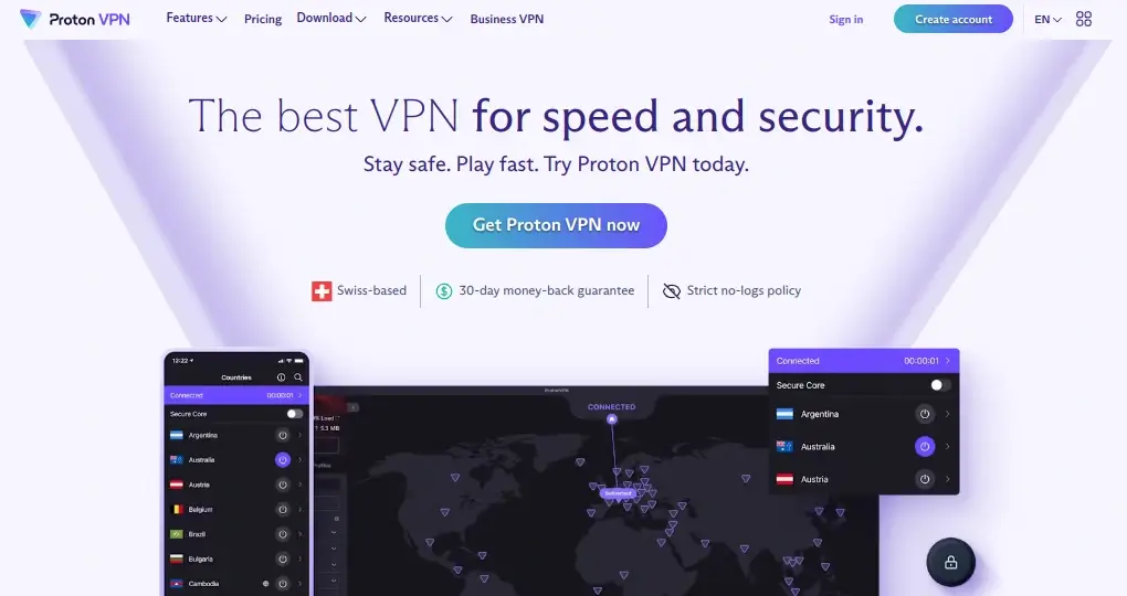 Proton VPN - Secure Fast VPN Service
