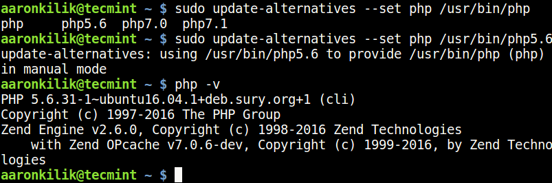  Establecer la versión de PHP 5.6 en Ubuntu 