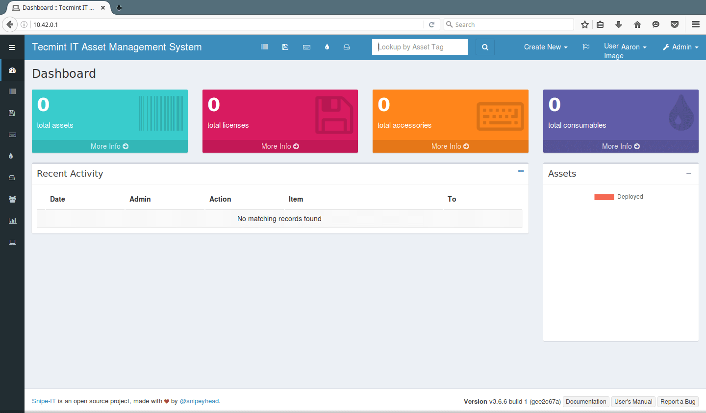 Snipe-IT Dashboard