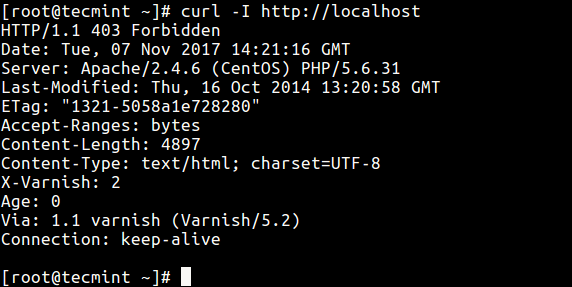 Test Varnish Cache on Apache