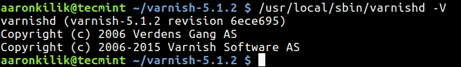 Verify Varnish Cache Version