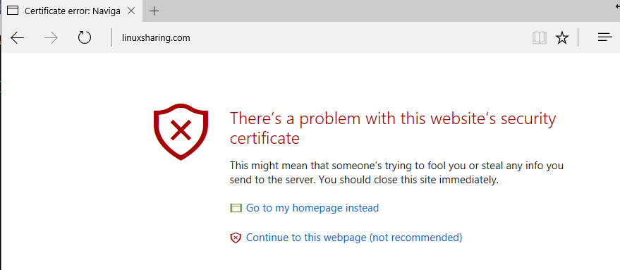 Apache SSL Certificate Error