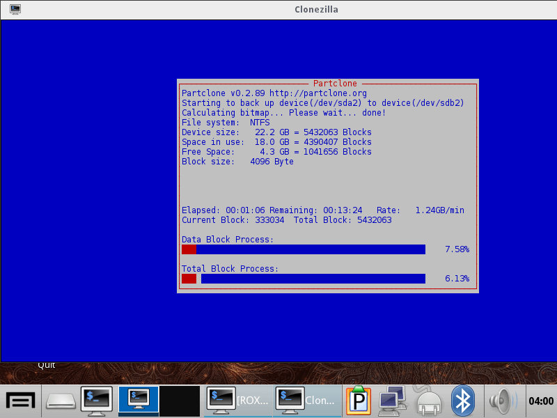 Clone Second Partition