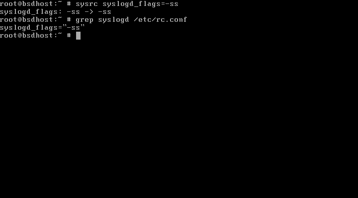 Disable Syslog on FreeBSD