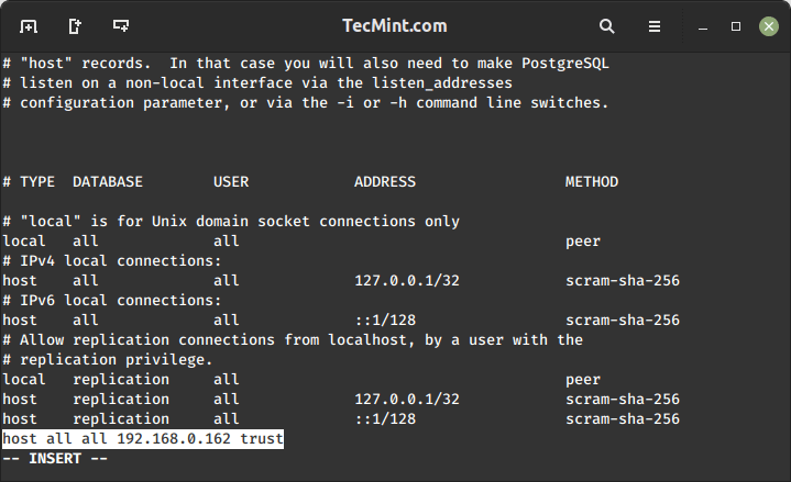 Enable PostgreSQL Authentication