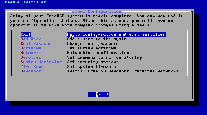 FreeBSD Final Configuration
