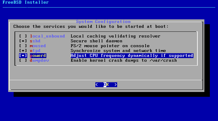  Configuración del sistema FreeBSD 