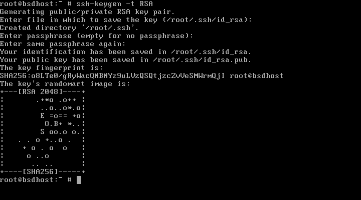  Generar clave SSH en FreeBSD 