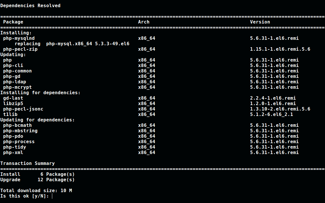 telepítse a PHP 5.6-ot a CentOS 6-ban