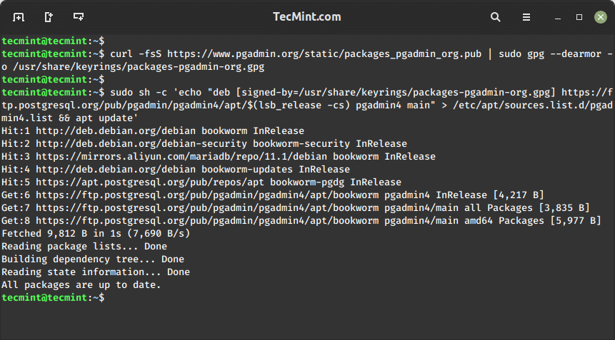 Install Pgadmin Repository