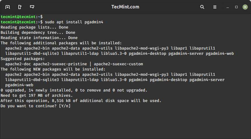 Install pgAdmin on Debian